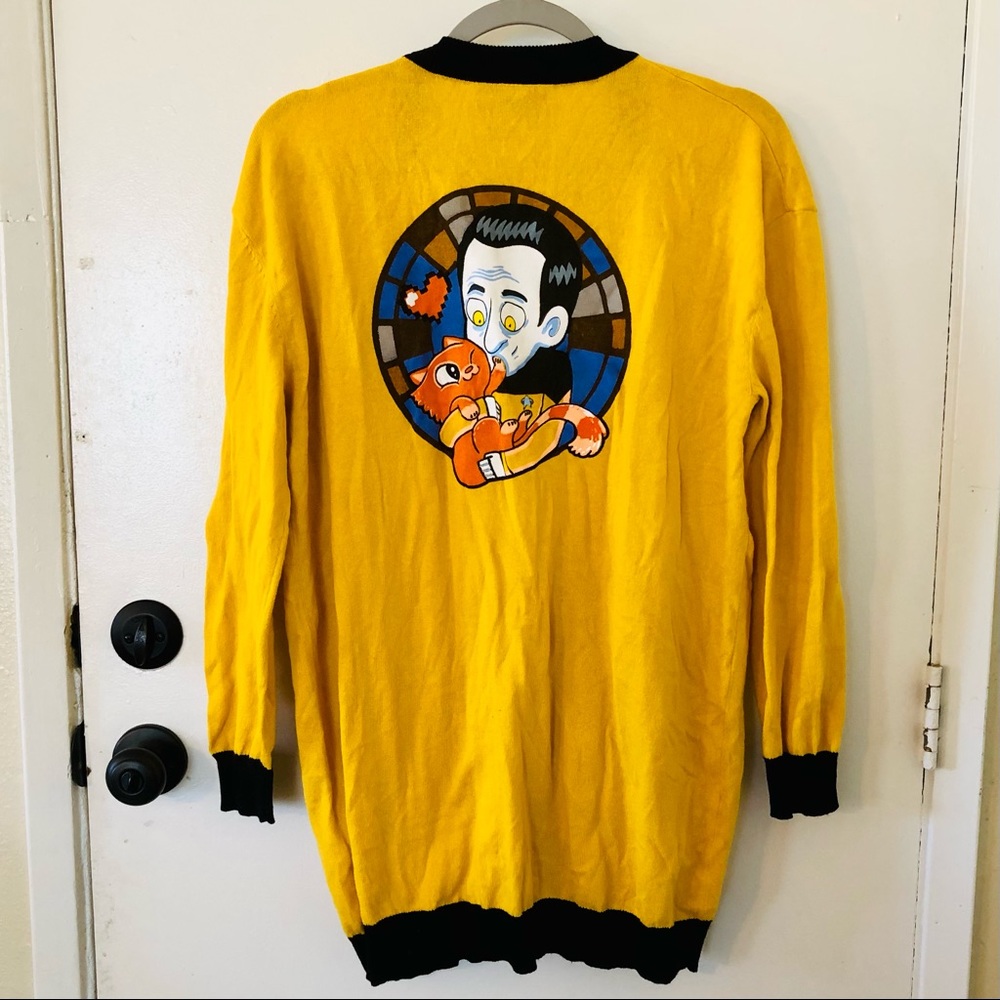 Star Trek Next Generation Loot Wear Exclusive Boyfriend Cardigan Yellow Sz XL